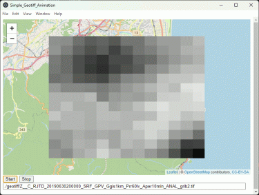Leafletでラスターデータをアニメーション表示する方法